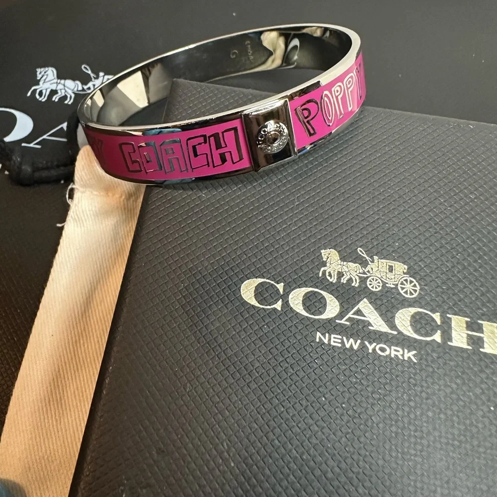 Coach pink poppy Heart Pop Art Bangle - Picture 4 of 4